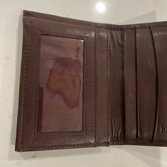 Yves Saint Laurent - Men's Trifold Brown Leather Wallet - Picture 15 of 16